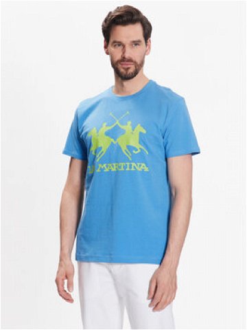 La Martina T-Shirt VMR001 JS206 Modrá Regular Fit