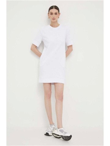 Šaty Armani Exchange bílá barva mini