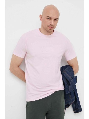 Tričko Karl Lagerfeld růžová barva s potiskem