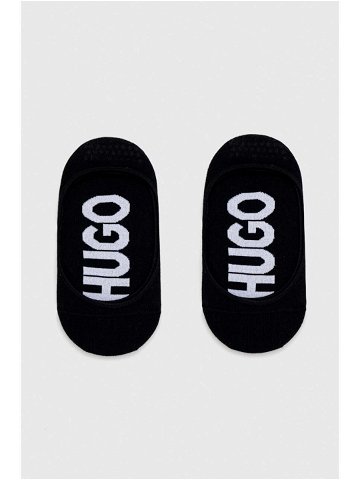 Ponožky HUGO 2-pack dámské černá barva 50491526