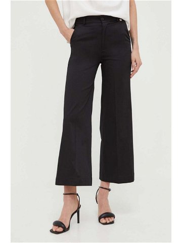 Kalhoty Liu Jo dámské černá barva jednoduché high waist
