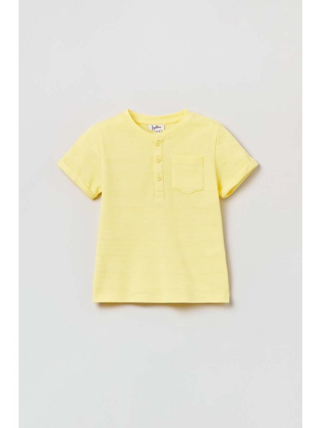 Bavlněné dětské tričko OVS žlutá barva