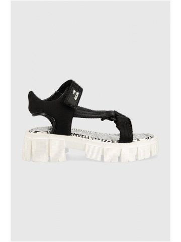 Sandály Love Moschino dámské černá barva na platformě JA16216G0GIX300A