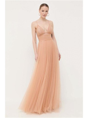 Šaty Elisabetta Franchi růžová barva maxi