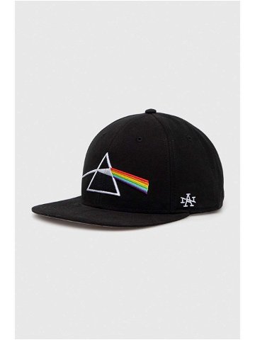 Bavlněná baseballová čepice American Needle Pink Floyd černá barva s aplikací