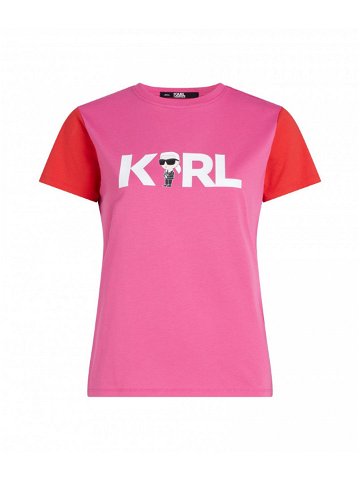 Tričko karl lagerfeld ikonik 2 0 karl logo t-shirt červená xs