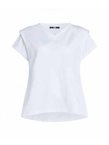 Tričko karl lagerfeld feminine v-neck t-shirt bílá xs