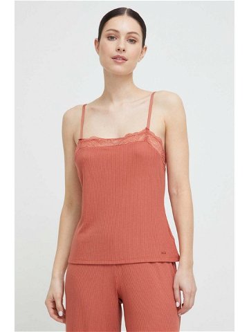 Pyžamový top Calvin Klein Underwear oranžová barva