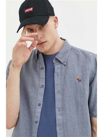 Plátěná košile Abercrombie & Fitch regular s límečkem button-down