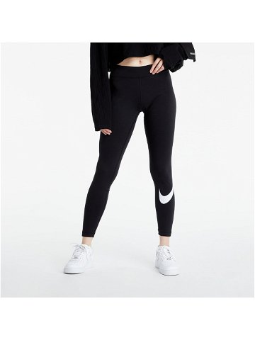 Nike NSW Essential Women s Mid-Rise Swoosh Leggings Black White