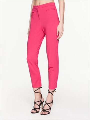 Pinko Kalhoty z materiálu 100152 A0HM Růžová Slim Fit