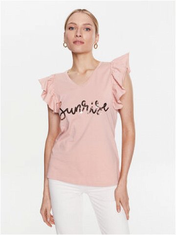 Marc Aurel T-Shirt 7455 7000 73605 Růžová Regular Fit