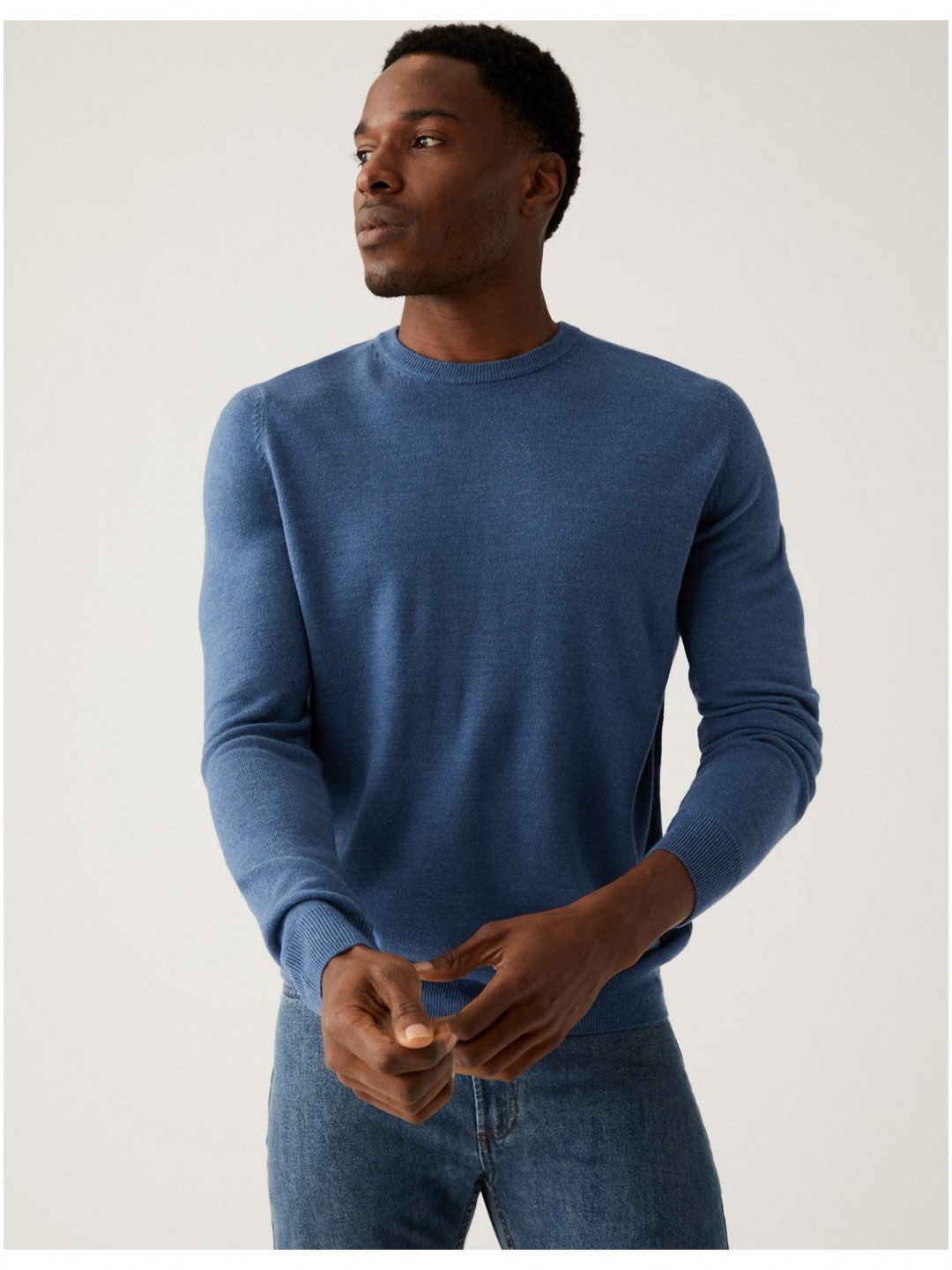 Modrý pánský svetr Marks & Spencer