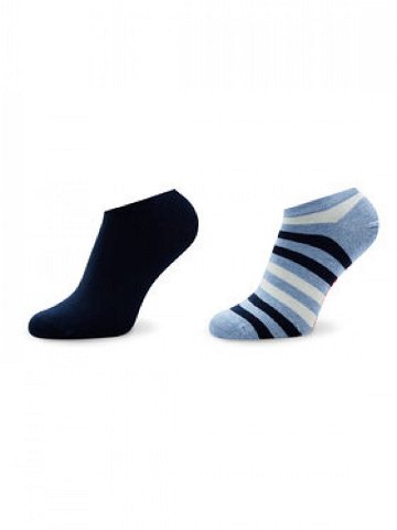 Tommy Hilfiger Sada 2 párů pánských nízkých ponožek 382000001 Modrá