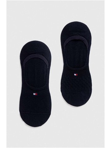 Ponožky Tommy Hilfiger 2-pack dámské tmavomodrá barva