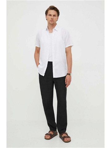 Plátěná košile Pepe Jeans bílá barva regular s klasickým límcem