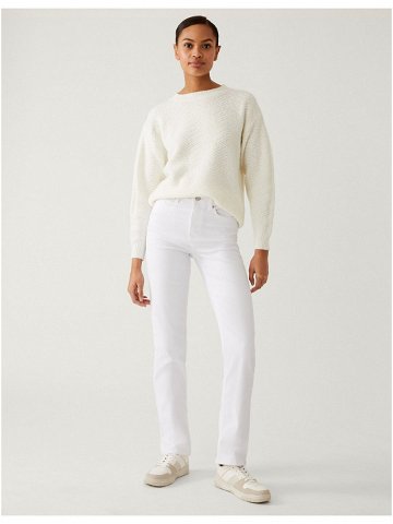 Bílé dámské straight fit džíny Marks & Spencer Sienna