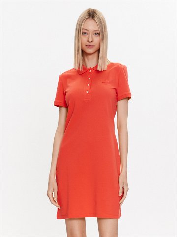 Lacoste Každodenní šaty EF5473 Červená Slim Fit