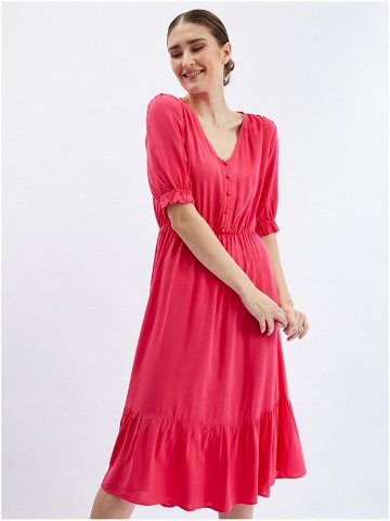 Tmavě růžové dámské šaty ORSAY