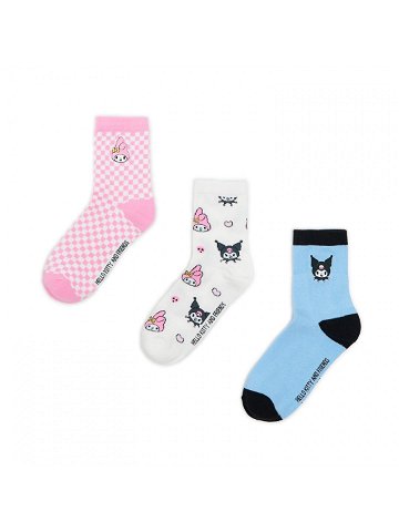 Cropp – 3 pack ponožek Kuromi & My Melody – Vícebarevná