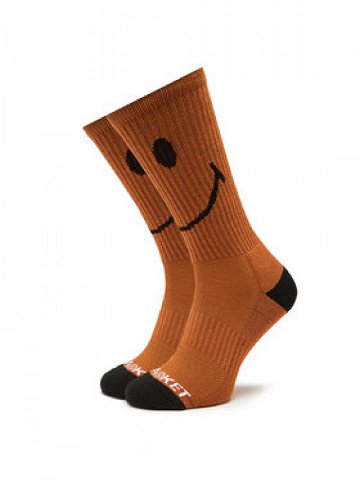 Market Klasické ponožky Unisex Smiley 360001158 Hnědá