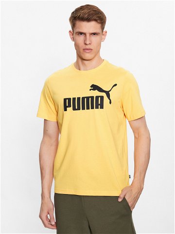 Puma T-Shirt Essentials Logo 586667 Žlutá Regular Fit