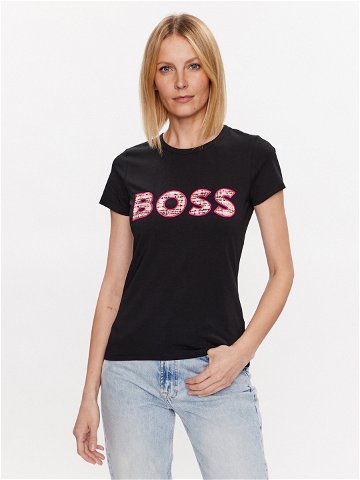 Boss T-Shirt Logo 50489531 Černá Slim Fit