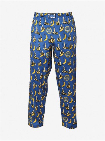 Žluto-modrý pánský vzorovaný spodní díl pyžama Styx