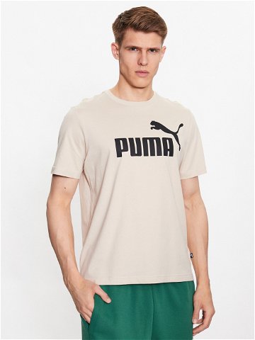 Puma T-Shirt Essentials Logo 586667 Béžová Regular Fit