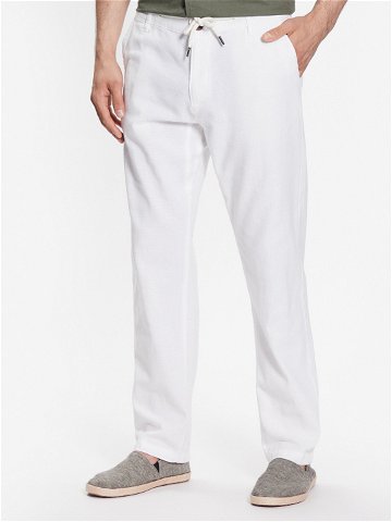INDICODE Kalhoty z materiálu Clio 60-301 Bílá Regular Fit
