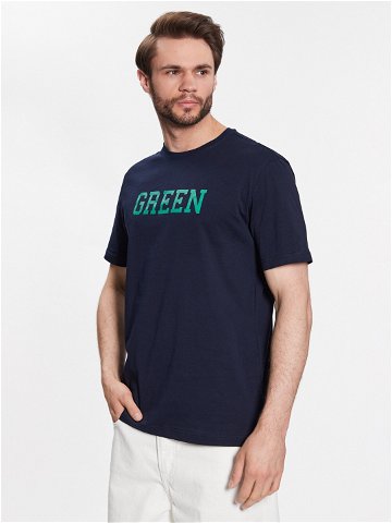 United Colors Of Benetton T-Shirt 3096U105L Tmavomodrá Regular Fit