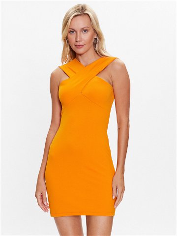 Sisley Každodenní šaty 4V3CLV03X Oranžová Regular Fit