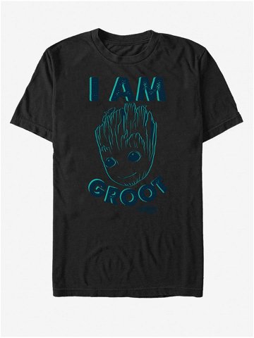 Černé unisex tričko I Am Groot Strážci Galaxie ZOOT FAN Marvel