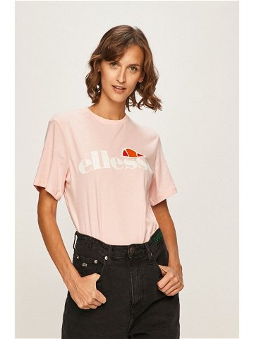 Bavlněné tričko Ellesse Albany Tee růžová barva SGS03237