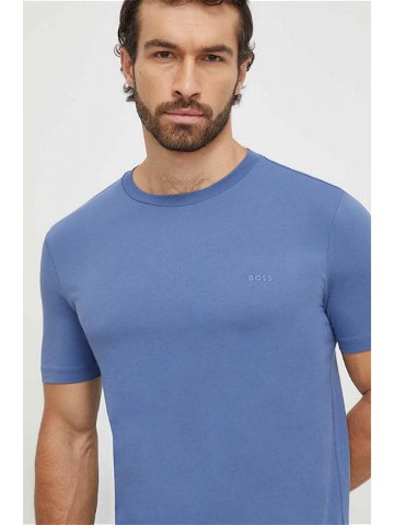 Bavlněné tričko BOSS fialová barva 50468347
