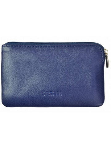 SEGALI Kožená mini peněženka-klíčenka 7289 blue
