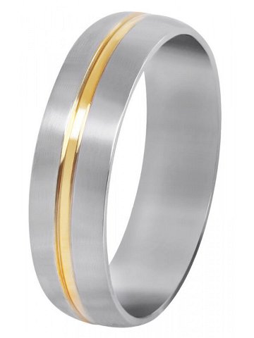 Troli Ocelový prsten se zlatým proužkem 67 mm