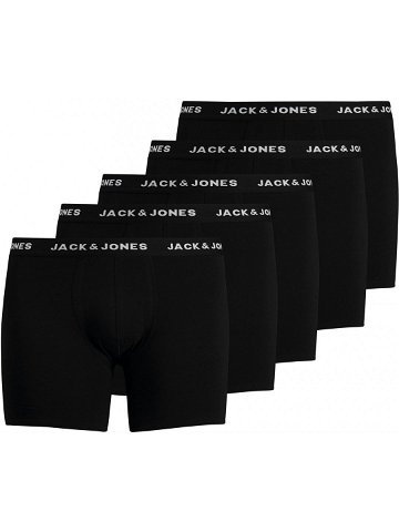 Jack & Jones PLUS 5 PACK – pánské boxerky JACHUEY 12194944 Black 4XL