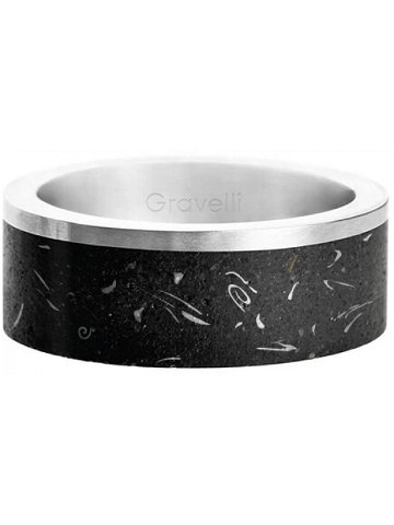 Gravelli Stylový betonový prsten Edge Fragments Edition ocelová atracitová GJRUFSA002 72 mm