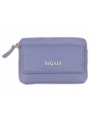 SEGALI Kožená mini peněženka-klíčenka 7483 A lavender