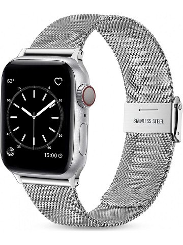4wrist Milánský tah pro Apple Watch – Silver 42 44 45 49 mm