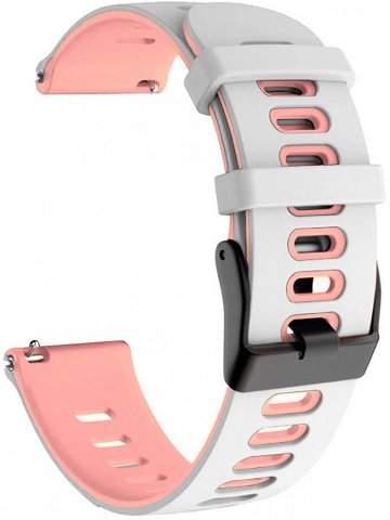 4wrist Silikonový řemínek pro Garmin 20 mm – White Pink