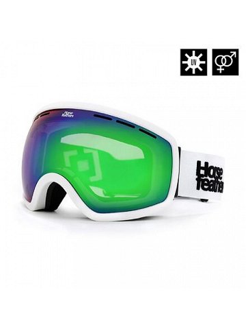 HORSEFEATHERS Snowboardové brýle Knox – white mirror green WHITE