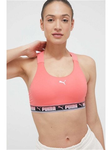 Sportovní podprsenka Puma Feel It růžová barva