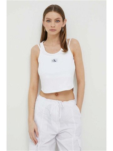 Top Calvin Klein Jeans dámský bílá barva J20J221430