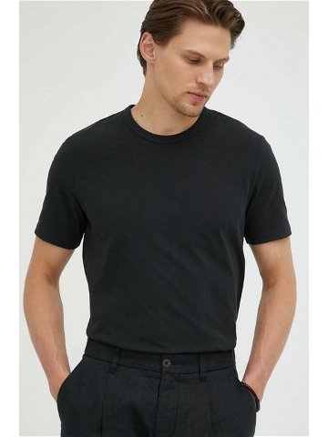Bavlněné tričko Marc O Polo černá barva