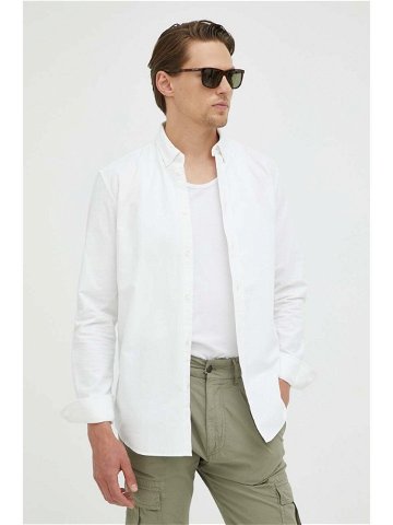 Košile Samsoe Samsoe LIAM bílá barva regular s límečkem button-down M00023175