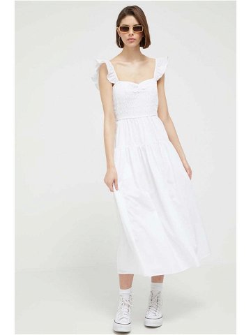 Šaty Abercrombie & Fitch bílá barva mini