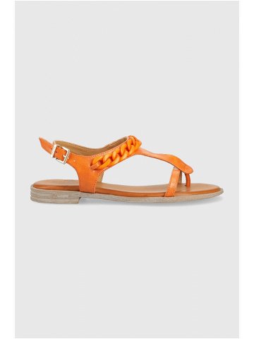 Sandály Mustang dámské oranžová barva 1388809