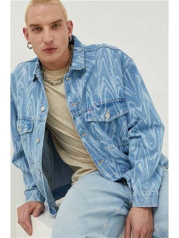 Džínová bunda Tommy Jeans pánská přechodná oversize